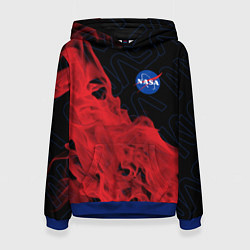 Толстовка-худи женская NASA НАСА, цвет: 3D-синий