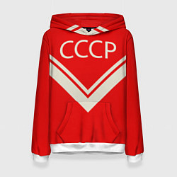 Толстовка-худи женская СССР хоккейная форма, цвет: 3D-белый