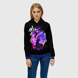 Толстовка-худи женская JoJo’s Bizarre Adventure, цвет: 3D-синий — фото 2
