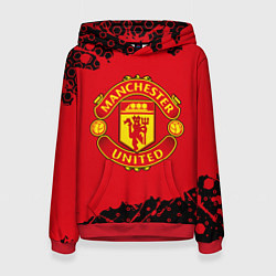 Толстовка-худи женская MANCHESTER UNITED, цвет: 3D-красный