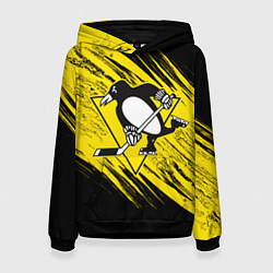 Толстовка-худи женская Pittsburgh Penguins Sport, цвет: 3D-черный