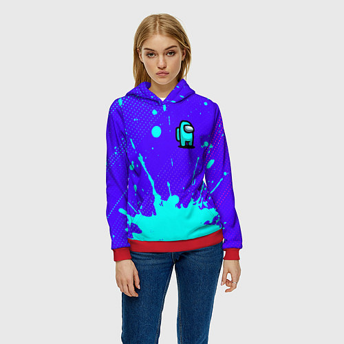 Женская толстовка AMONG US АМОНГ АС / 3D-Красный – фото 3