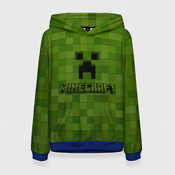 Толстовка-худи женская Minecraft, цвет: 3D-синий