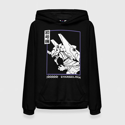 Женская толстовка Юнит-01 / 3D-Черный – фото 1