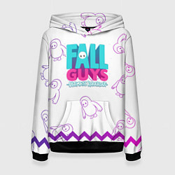 Толстовка-худи женская Fall Guys, цвет: 3D-черный