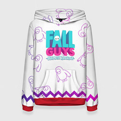 Толстовка-худи женская Fall Guys, цвет: 3D-красный