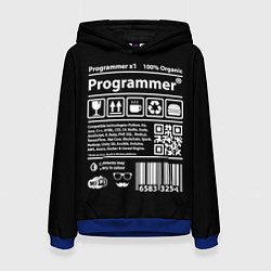 Толстовка-худи женская Programmer, цвет: 3D-синий