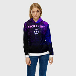 Толстовка-худи женская Arch Enemy Neon logo, цвет: 3D-белый — фото 2
