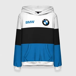 Толстовка-худи женская BMW SPORT, цвет: 3D-белый