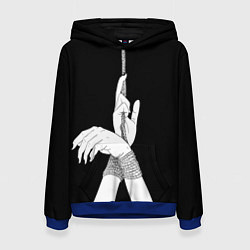 Толстовка-худи женская Связанные руки эстетика, цвет: 3D-синий