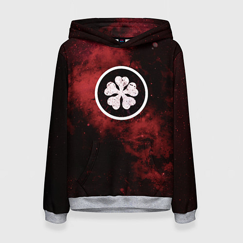 Женская толстовка Черный клевер / 3D-Меланж – фото 1