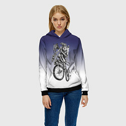 Толстовка-худи женская BMX, цвет: 3D-черный — фото 2