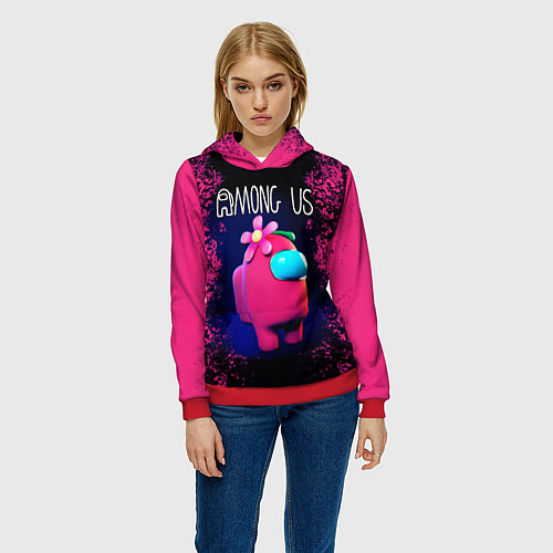 Женская толстовка AMONG US / 3D-Красный – фото 3