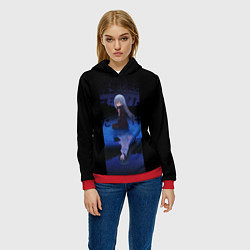 Толстовка-худи женская Slime, цвет: 3D-красный — фото 2