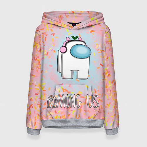 Женская толстовка Among Us Девочкам / 3D-Меланж – фото 1
