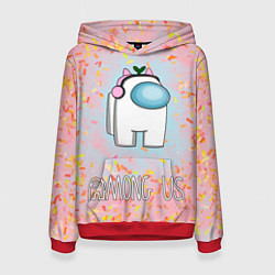 Толстовка-худи женская Among Us Девочкам, цвет: 3D-красный