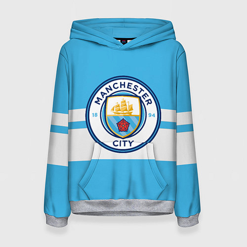 Женская толстовка MANCHESTER CITY / 3D-Меланж – фото 1