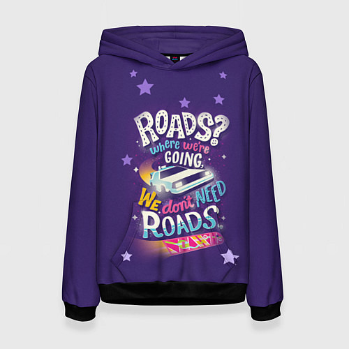 Женская толстовка Back to the Future / 3D-Черный – фото 1