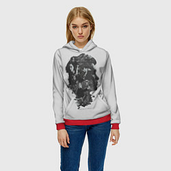 Толстовка-худи женская Inception, цвет: 3D-красный — фото 2