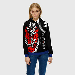 Толстовка-худи женская Ghost of Tsushima, цвет: 3D-синий — фото 2