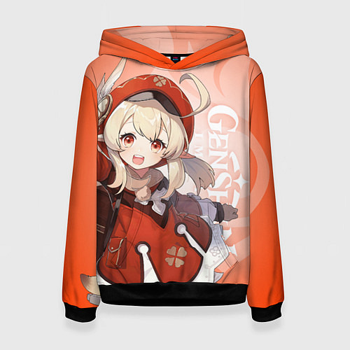 Женская толстовка GENSHIN IMPACT, КЛИ / 3D-Черный – фото 1