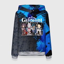 Толстовка-худи женская Genshin Impact, цвет: 3D-меланж