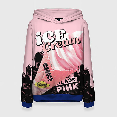 Женская толстовка BLACKPINK ICE CREAM / 3D-Синий – фото 1