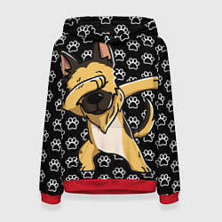 Толстовка-худи женская DAB DOG, цвет: 3D-красный