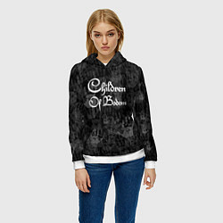 Толстовка-худи женская Children of Bodom Z, цвет: 3D-белый — фото 2