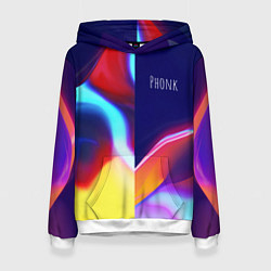 Толстовка-худи женская Phonk Neon, цвет: 3D-белый