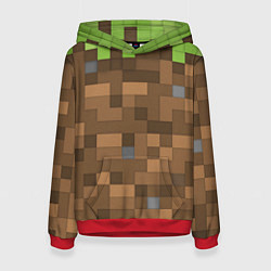 Толстовка-худи женская Minecraft камуфляж, цвет: 3D-красный