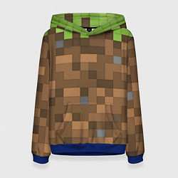 Толстовка-худи женская Minecraft камуфляж, цвет: 3D-синий