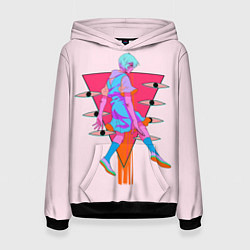 Толстовка-худи женская Евангилион, цвет: 3D-черный