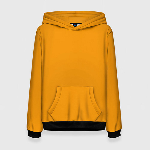 Женская толстовка Цвет Шафран без рисунка / 3D-Черный – фото 1