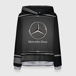Толстовка-худи женская MERCEDES BENZ МЕРСЕДЕС БЕНЗ, цвет: 3D-меланж