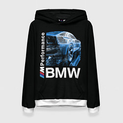 Толстовка-худи женская BMW, цвет: 3D-белый