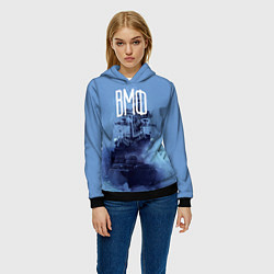 Толстовка-худи женская ВМФ, цвет: 3D-черный — фото 2