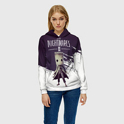 Толстовка-худи женская Mono, цвет: 3D-белый — фото 2