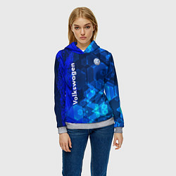 Толстовка-худи женская Volkswagen, цвет: 3D-меланж — фото 2
