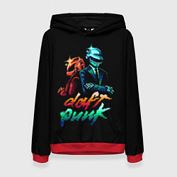 Толстовка-худи женская Daft Punk, цвет: 3D-красный