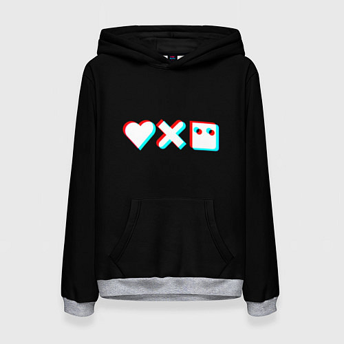 Женская толстовка Любовь, смерть и роботы / 3D-Меланж – фото 1