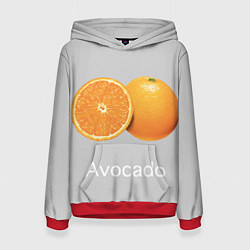 Толстовка-худи женская Orange avocado, цвет: 3D-красный