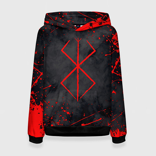 Женская толстовка BERSERK БЕРСЕРК КЛЕЙМО / 3D-Черный – фото 1