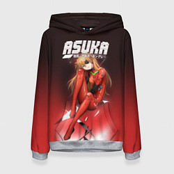 Толстовка-худи женская Asuka Eva-02, цвет: 3D-меланж