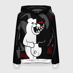 Толстовка-худи женская MONOKUMA МОНОКУМА DANGANRO, цвет: 3D-белый