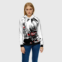 Толстовка-худи женская ТОКИЙСКИЙ ГУЛЬ, цвет: 3D-черный — фото 2
