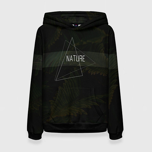 Женская толстовка Nature Природа Дизайнерска / 3D-Черный – фото 1