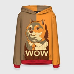 Толстовка-худи женская Doge Wow, цвет: 3D-красный