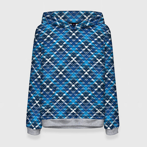 Женская толстовка Текстура в клетку / 3D-Меланж – фото 1
