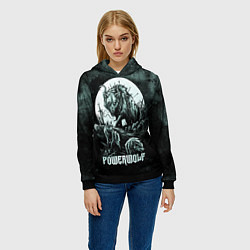 Толстовка-худи женская Powerwolf, цвет: 3D-черный — фото 2